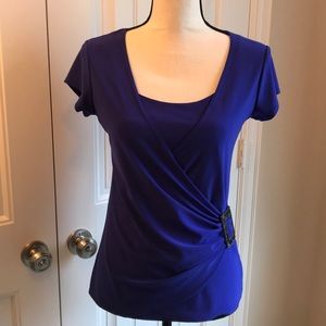 Royal blue cap sleeve top